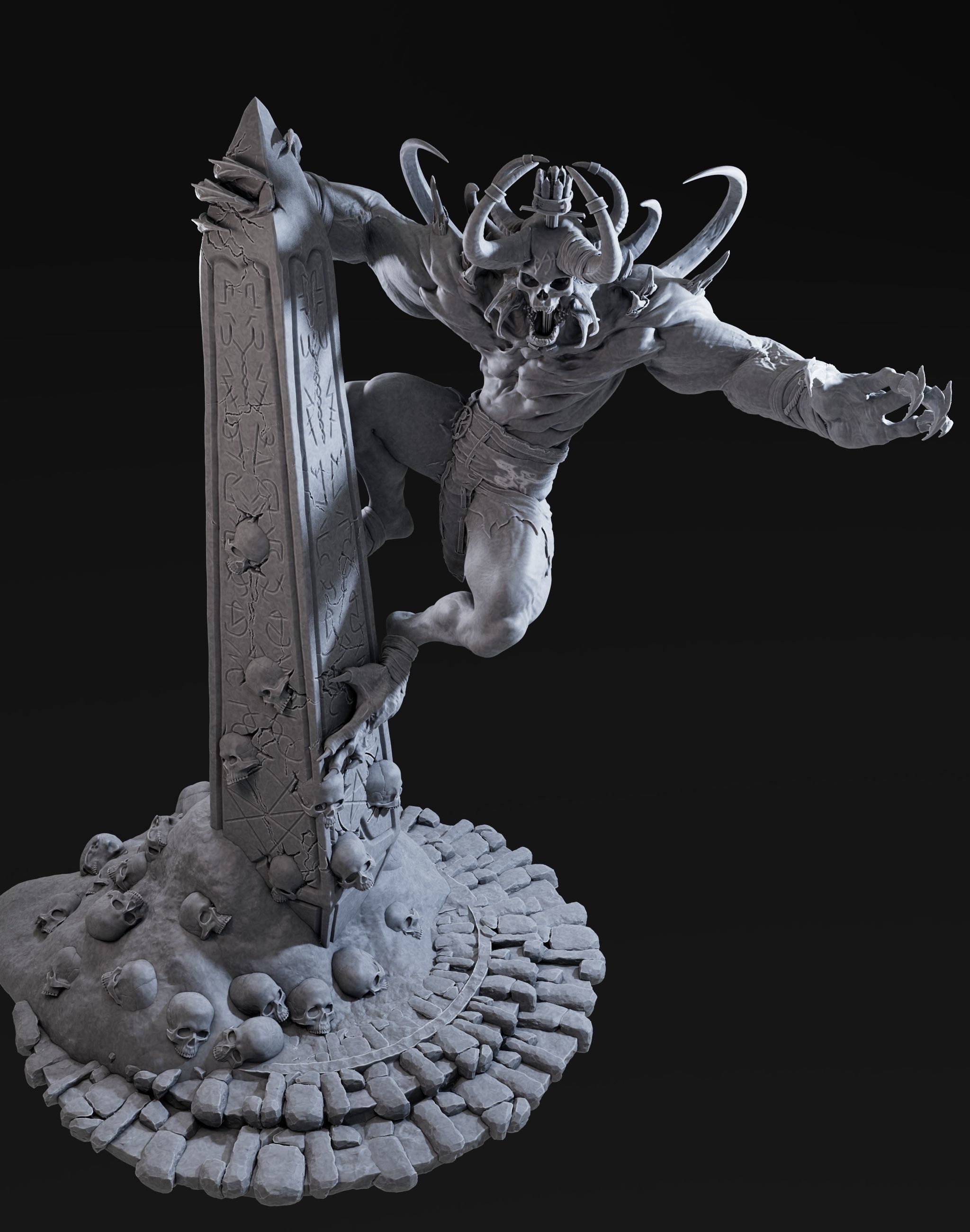 Demon High 3d Print Ready 3D print model_7