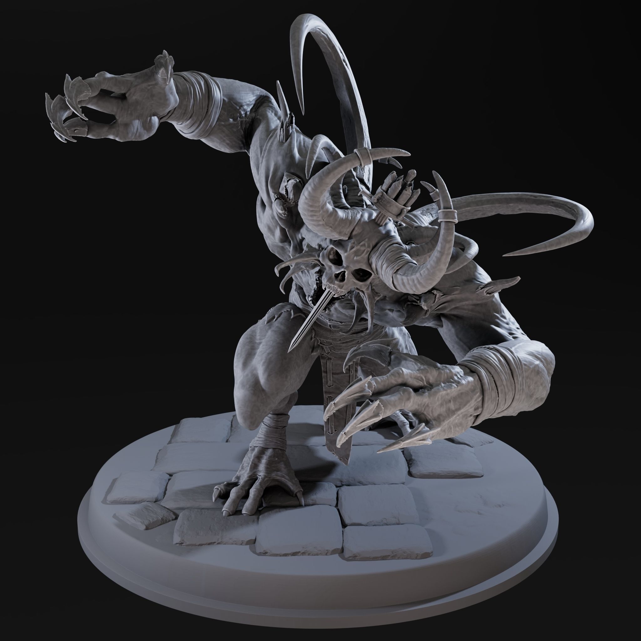 Demon High 3d Print Ready 3D print model_2