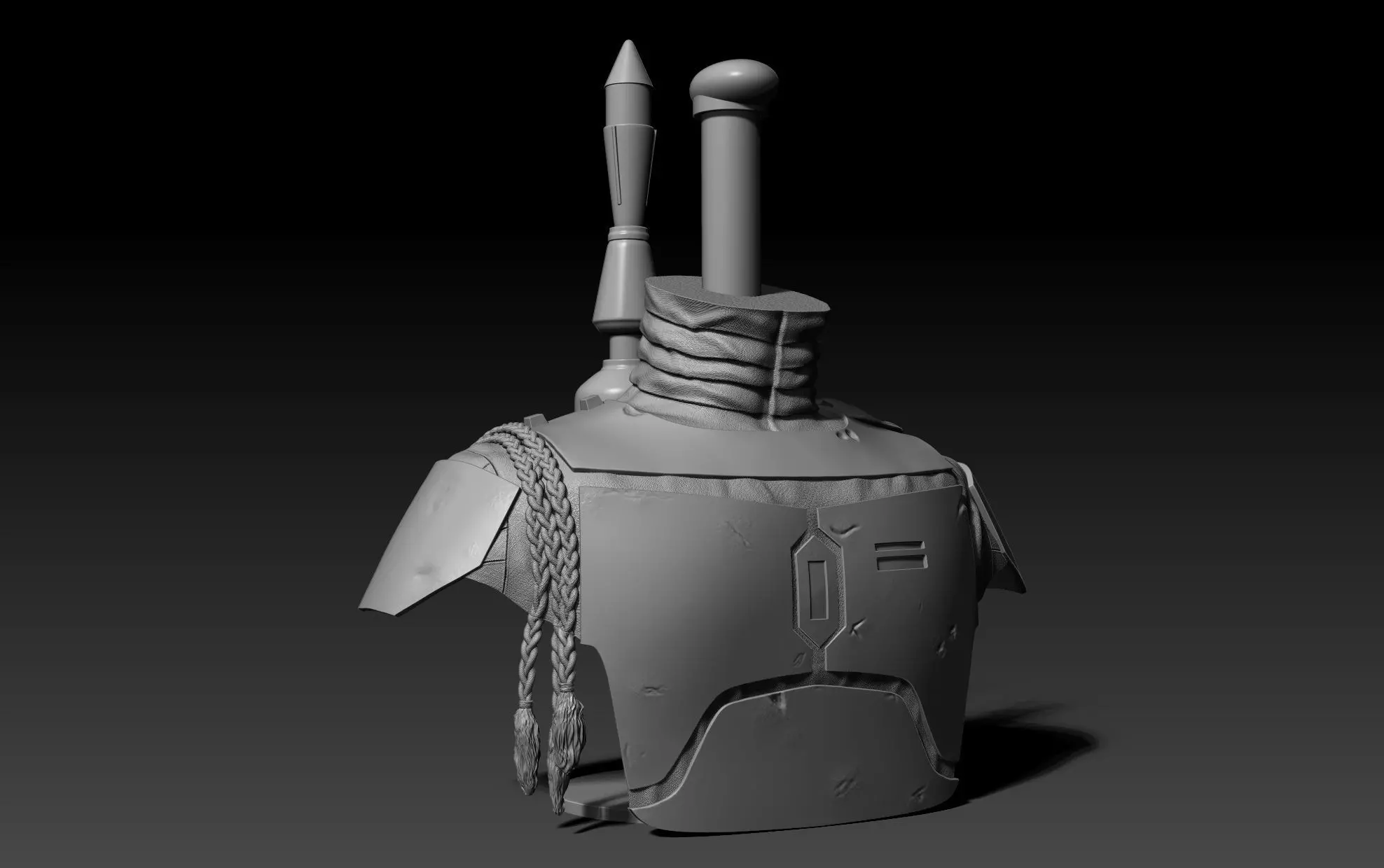 Long Stand for Boba Fett Helmet Original Trilogy 3D print model
