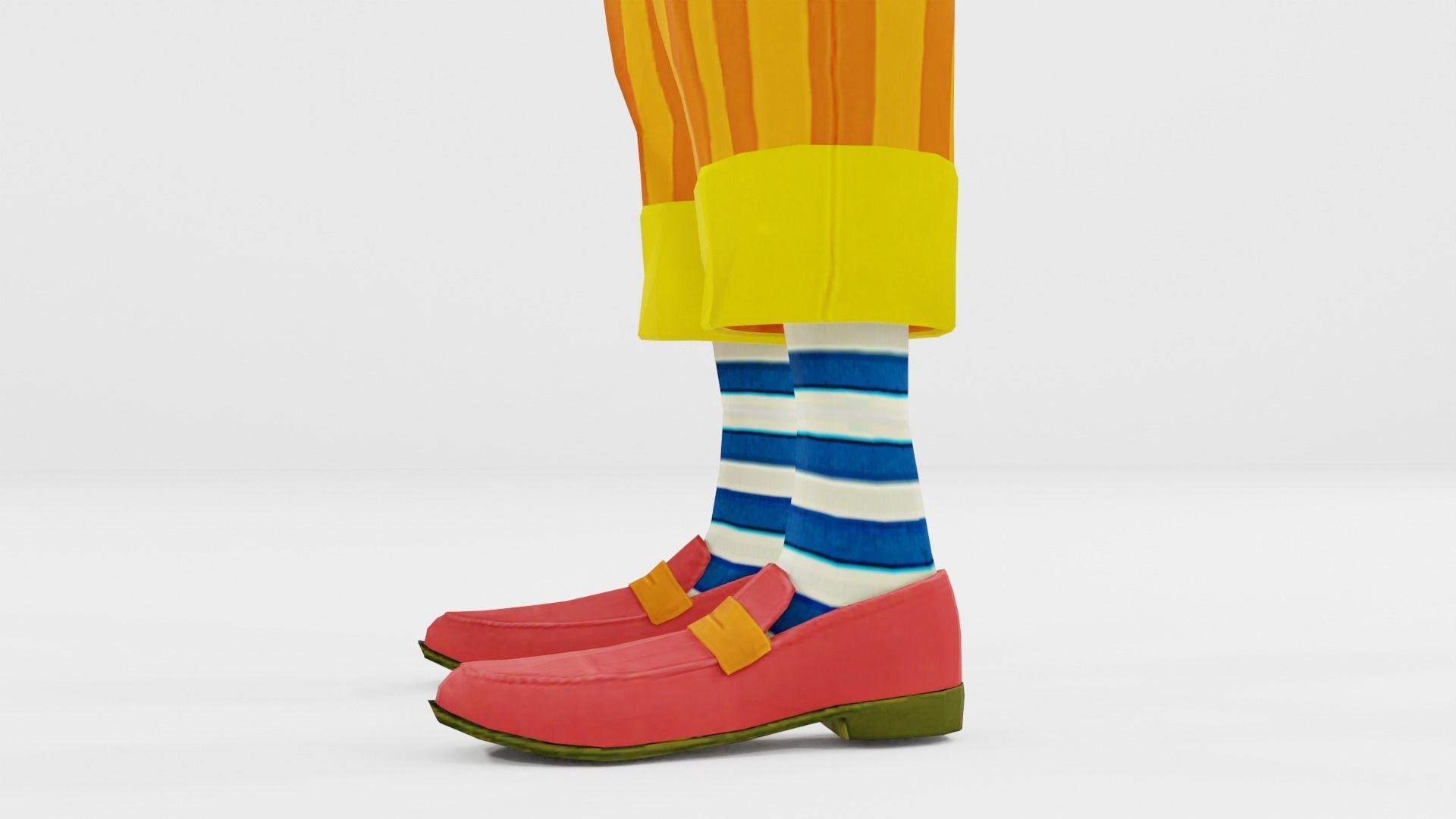 Clown Low-poly 3D model_7