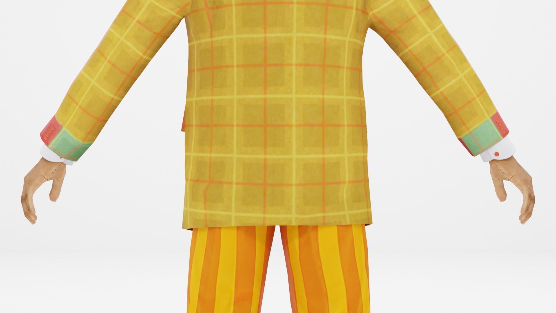 Clown Low-poly 3D model_19