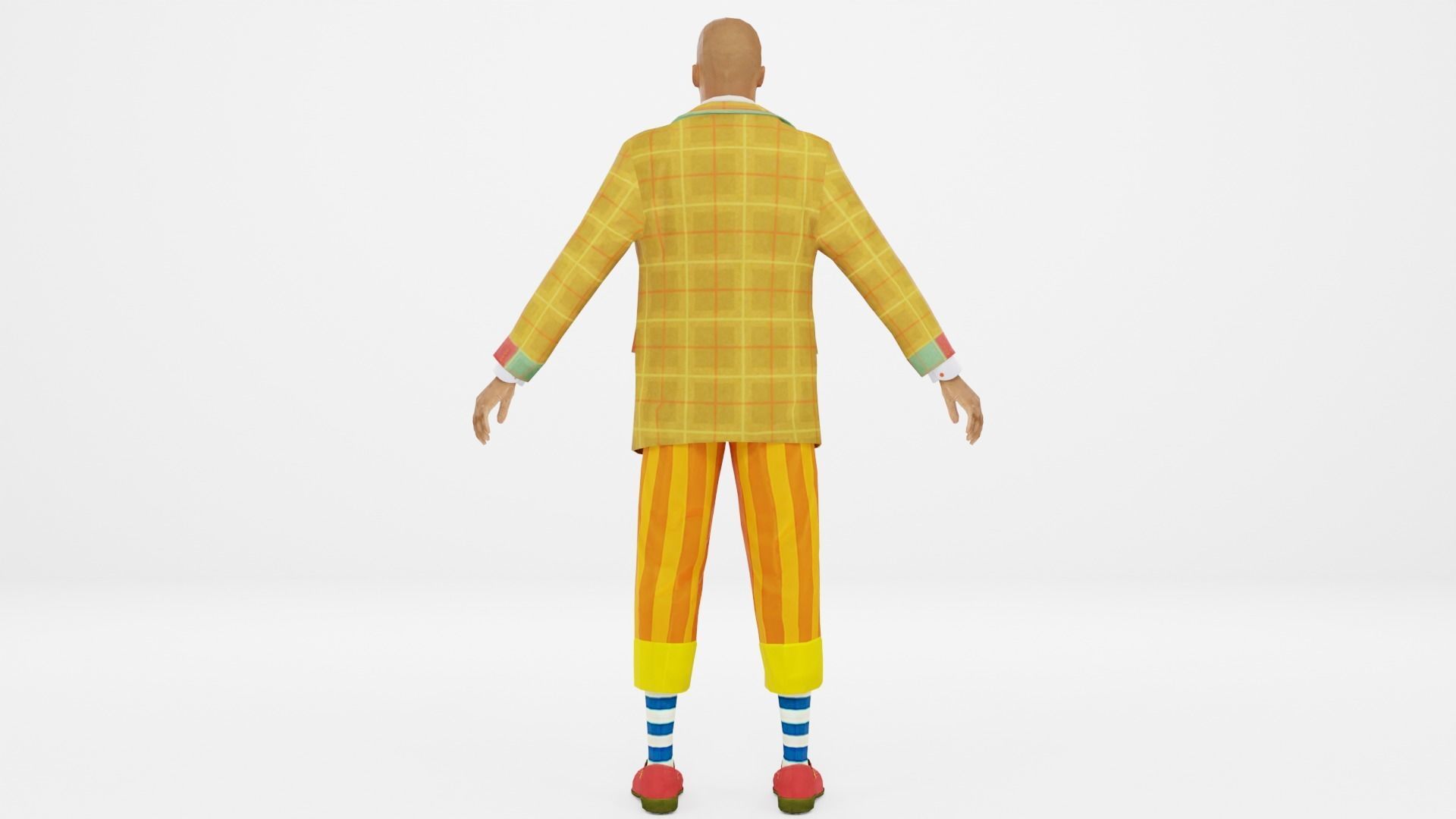 Clown Low-poly 3D model_16
