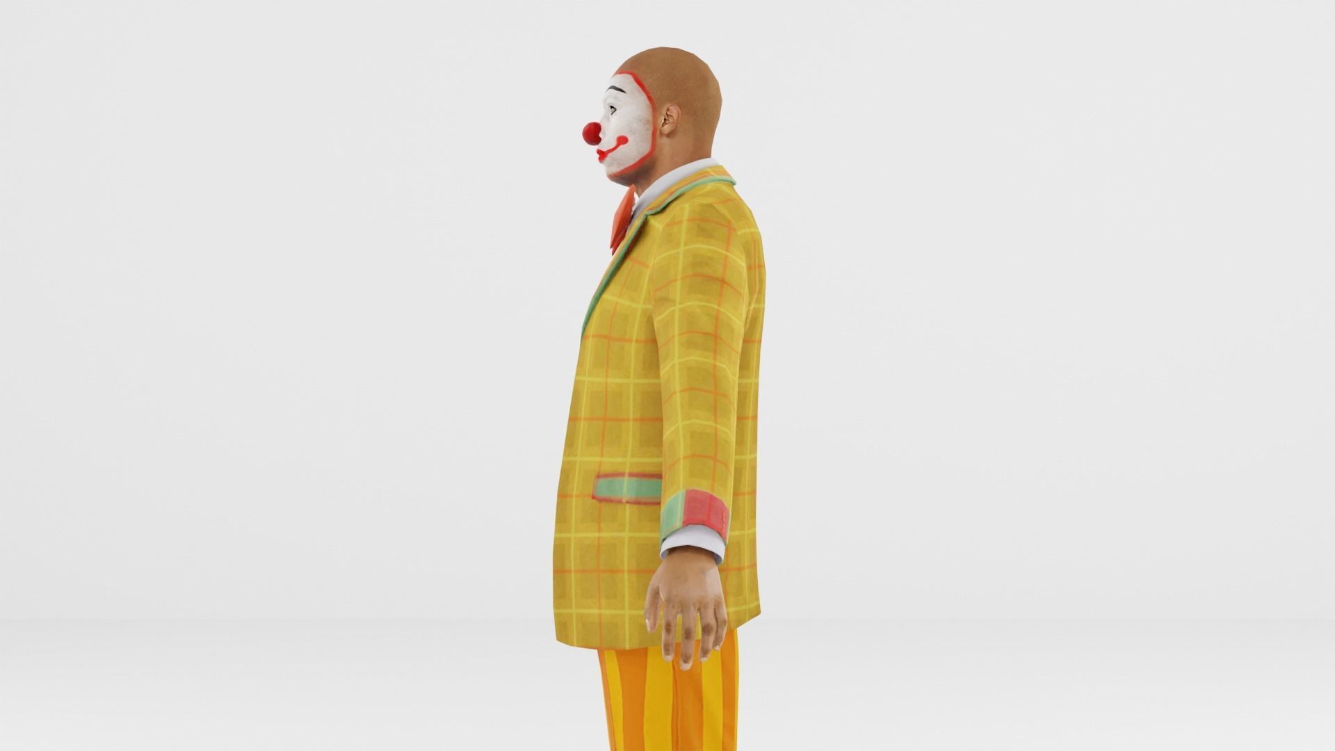 Clown Low-poly 3D model_10