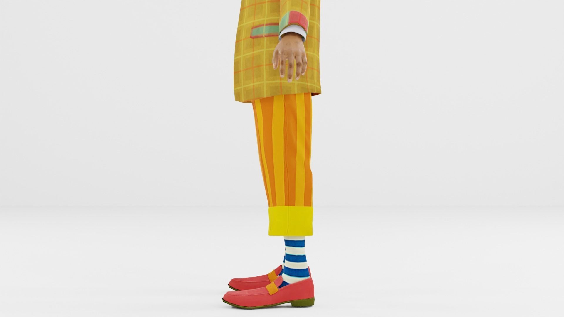 Clown Low-poly 3D model_11