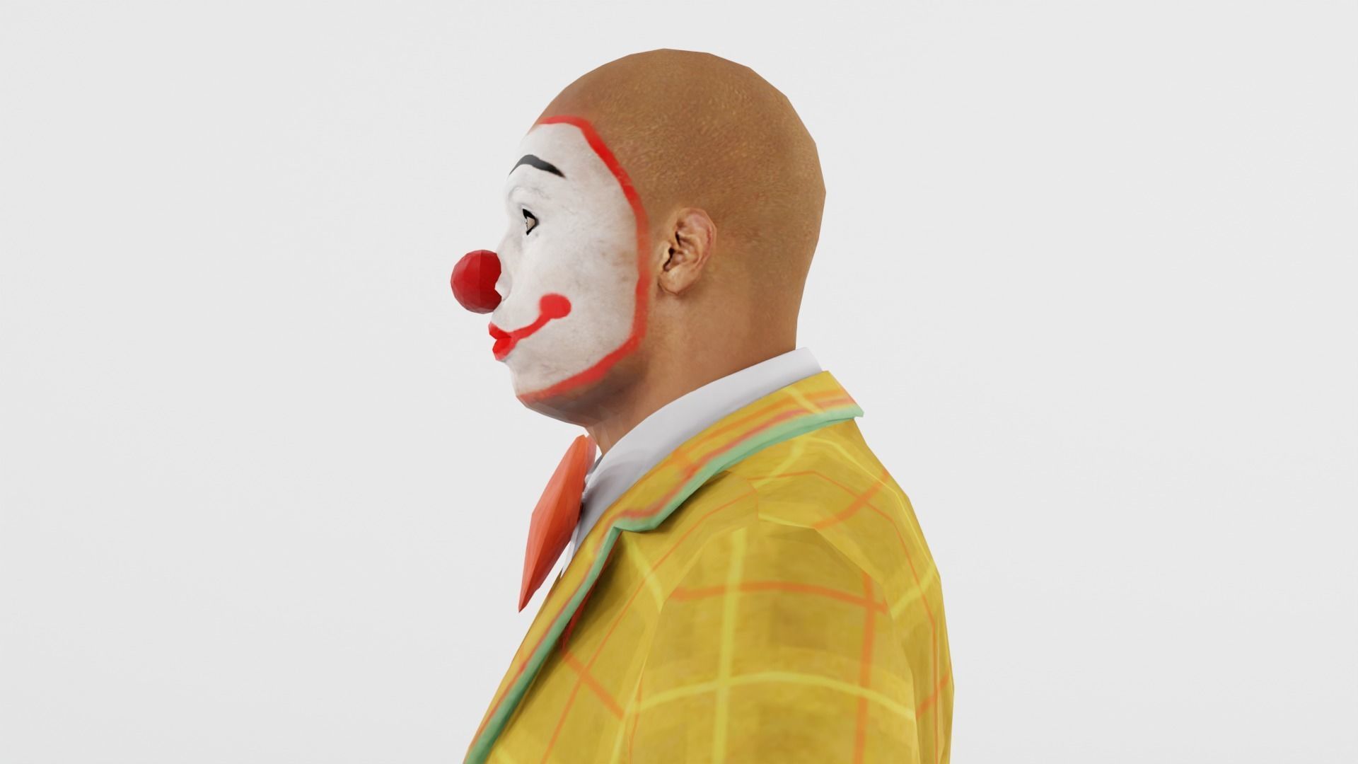 Clown Low-poly 3D model_9