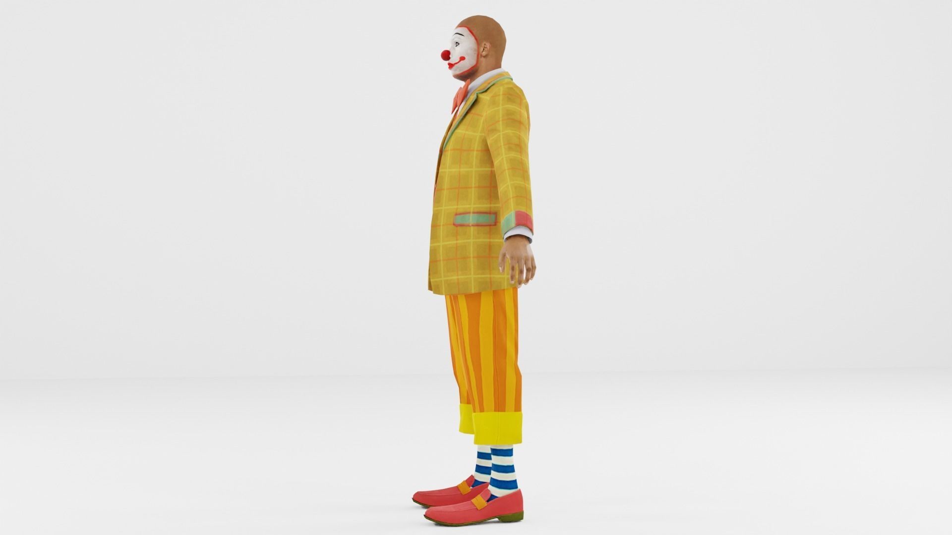 Clown Low-poly 3D model_4