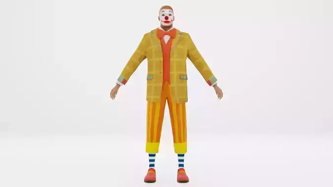 Clown Low-poly 3D model