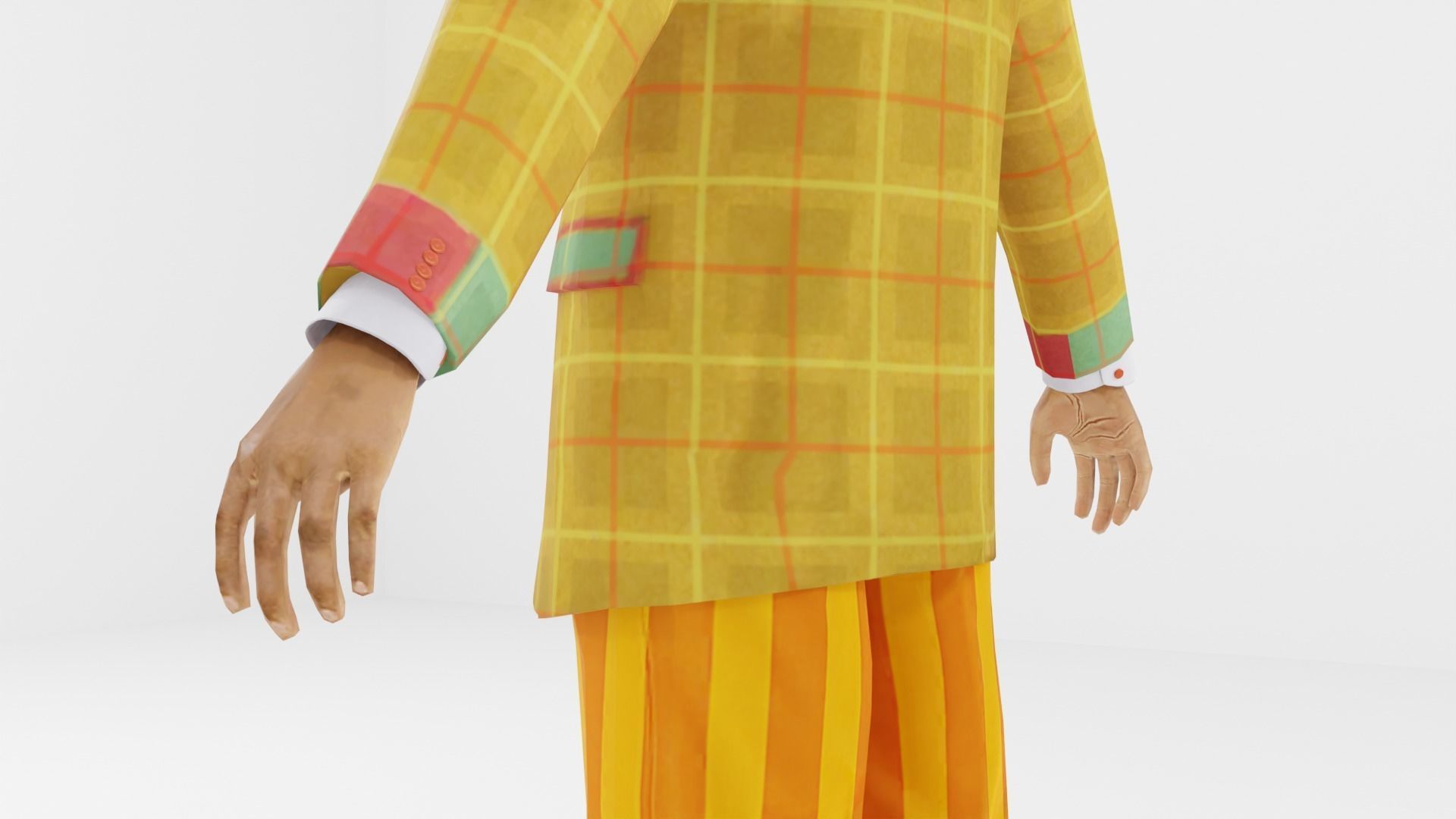 Clown Low-poly 3D model_14