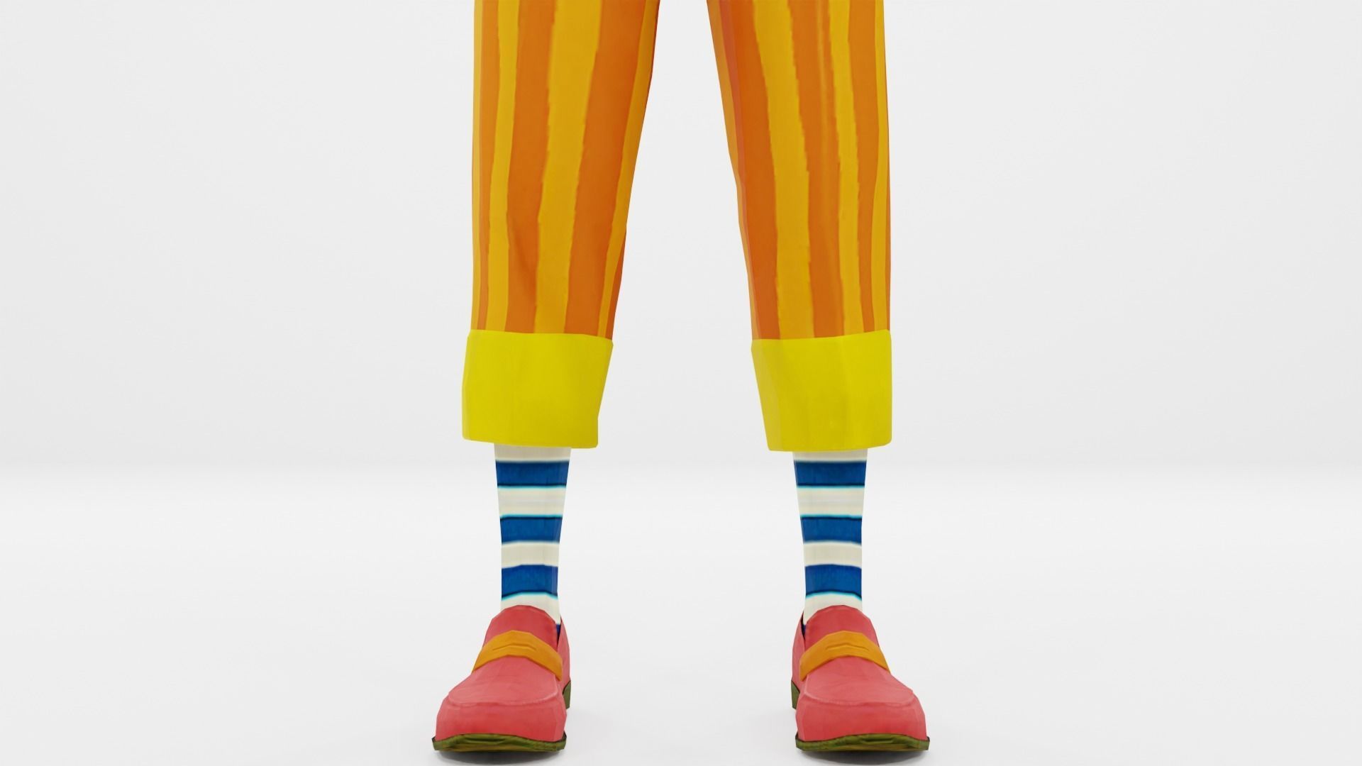 Clown Low-poly 3D model_3