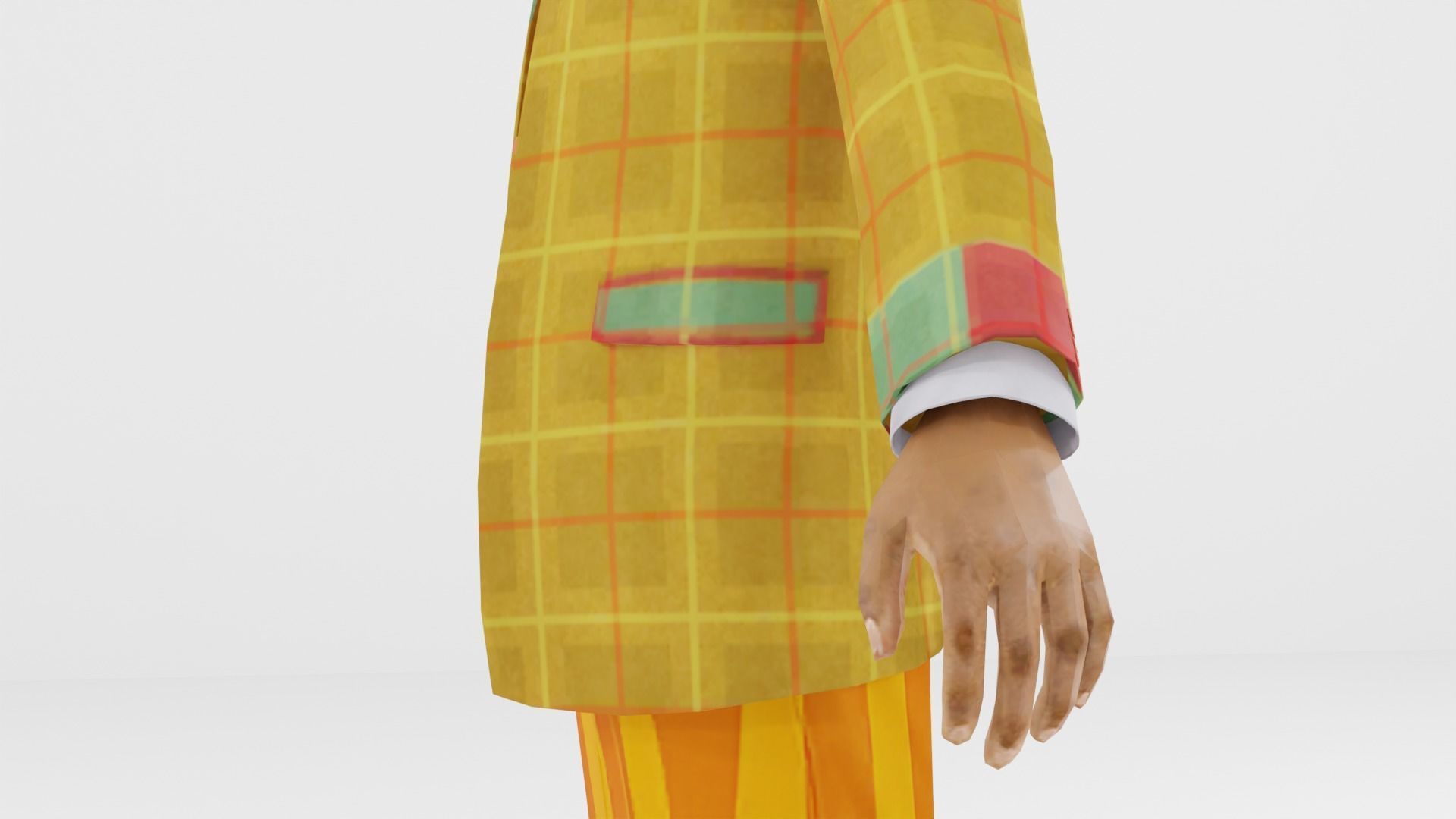 Clown Low-poly 3D model_6