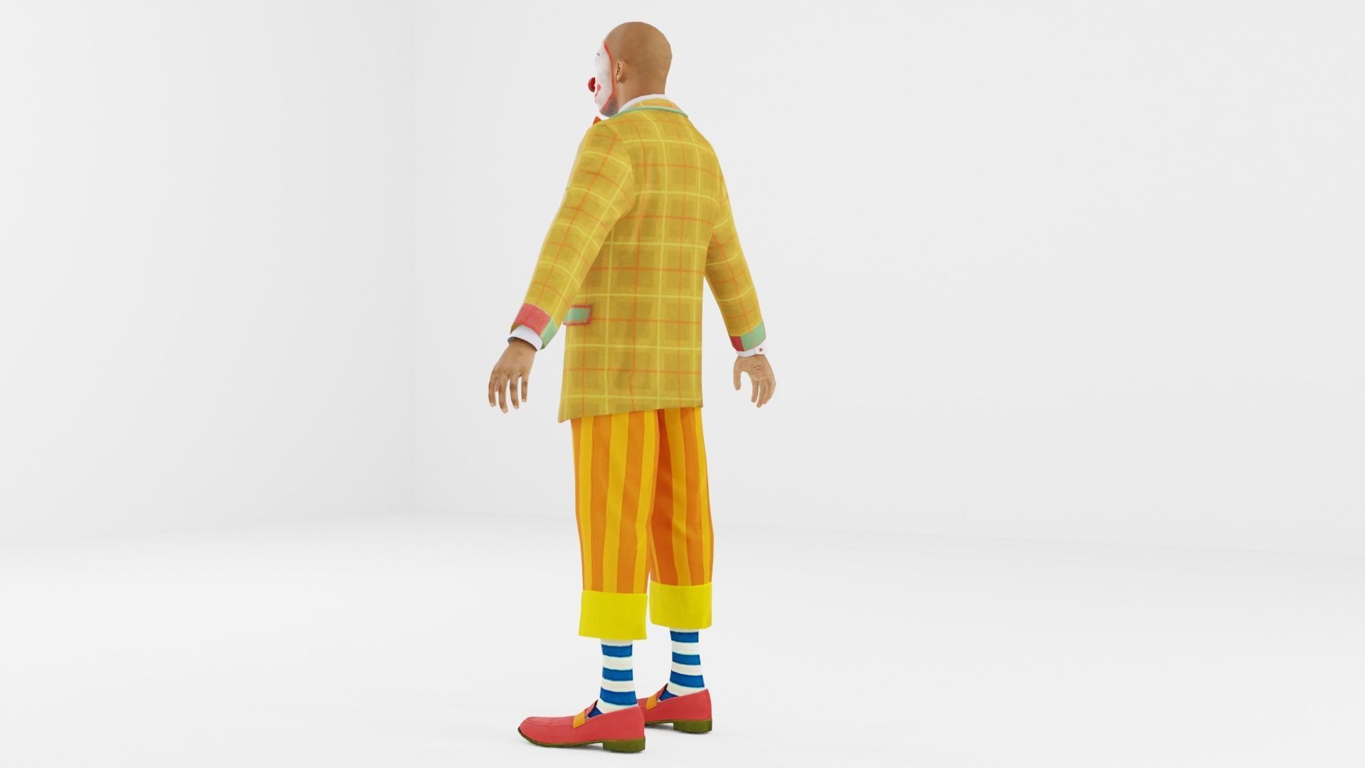 Clown Low-poly 3D model_12