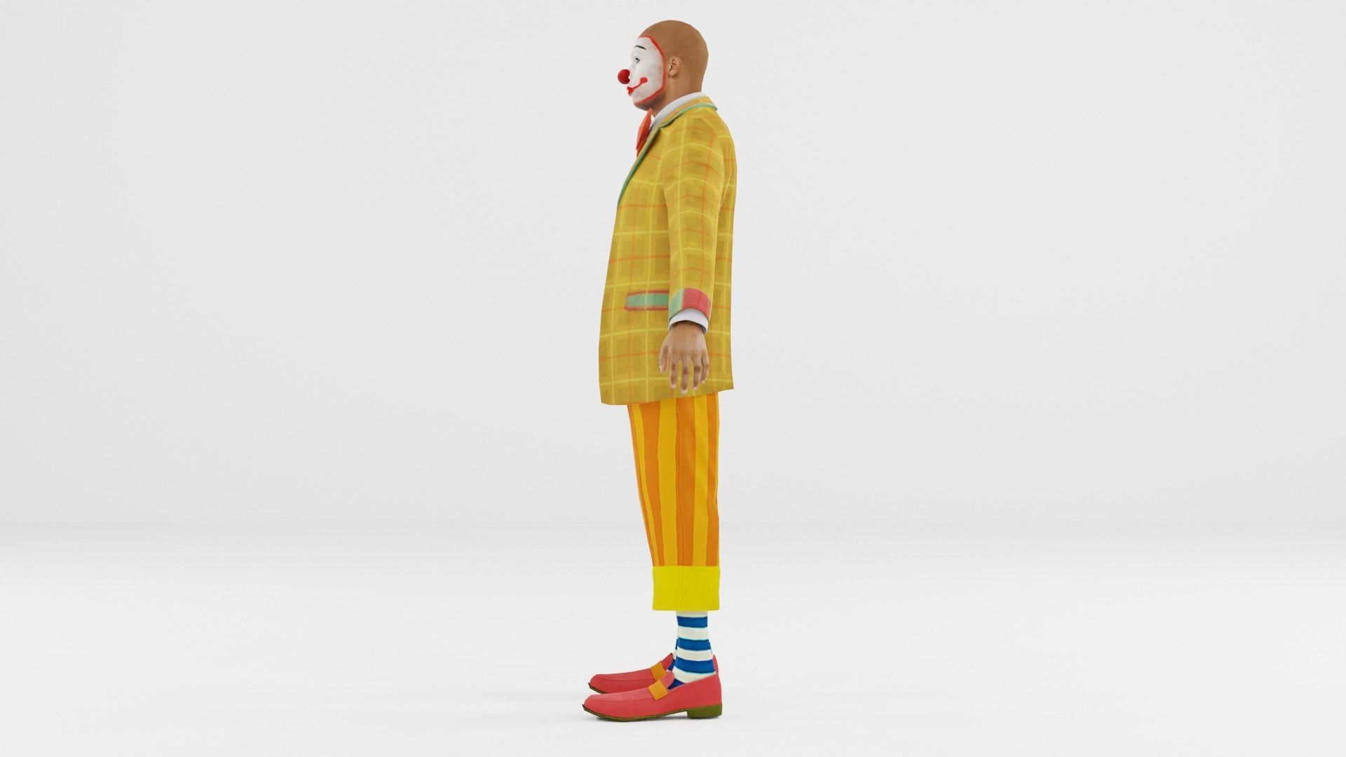 Clown Low-poly 3D model_8