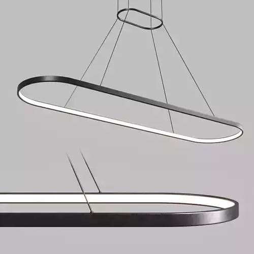 Eerie Linear Suspension Light Low-poly 3D model