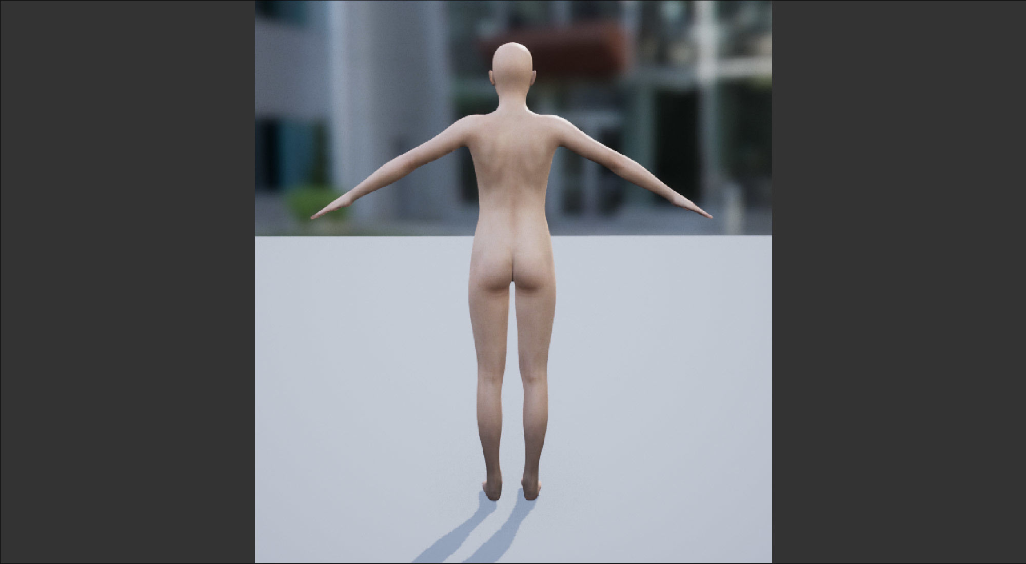Androgenous Character Base with Morphs 3D model_2
