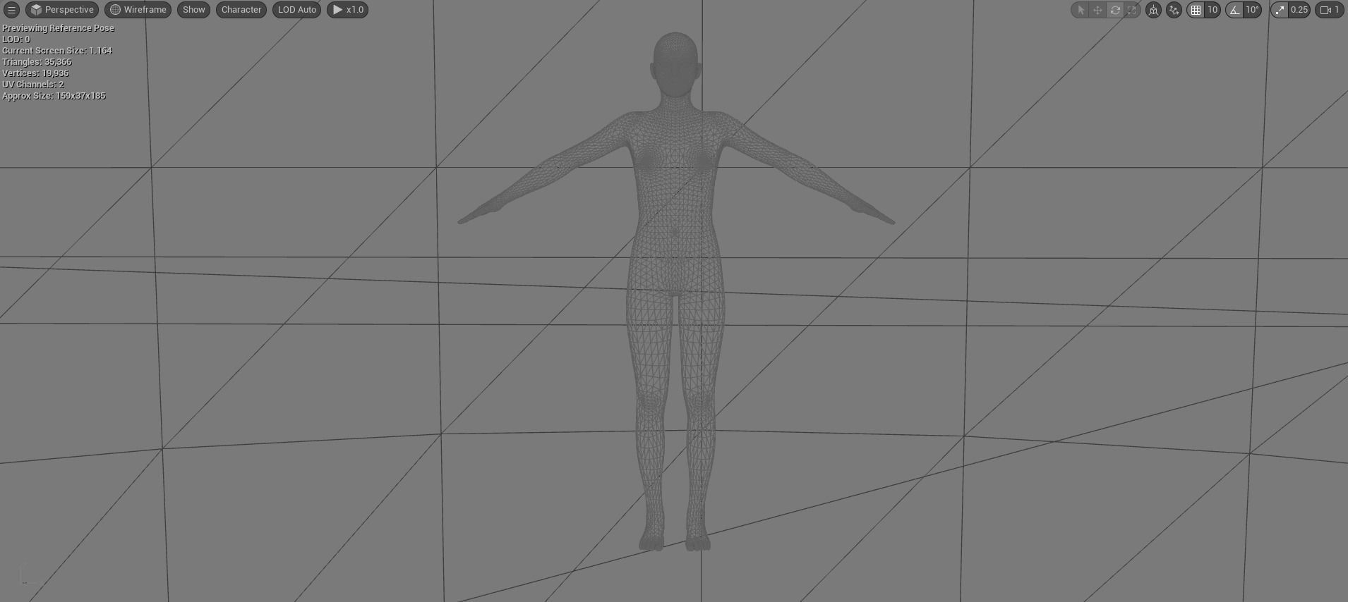 Androgenous Character Base with Morphs 3D model_16
