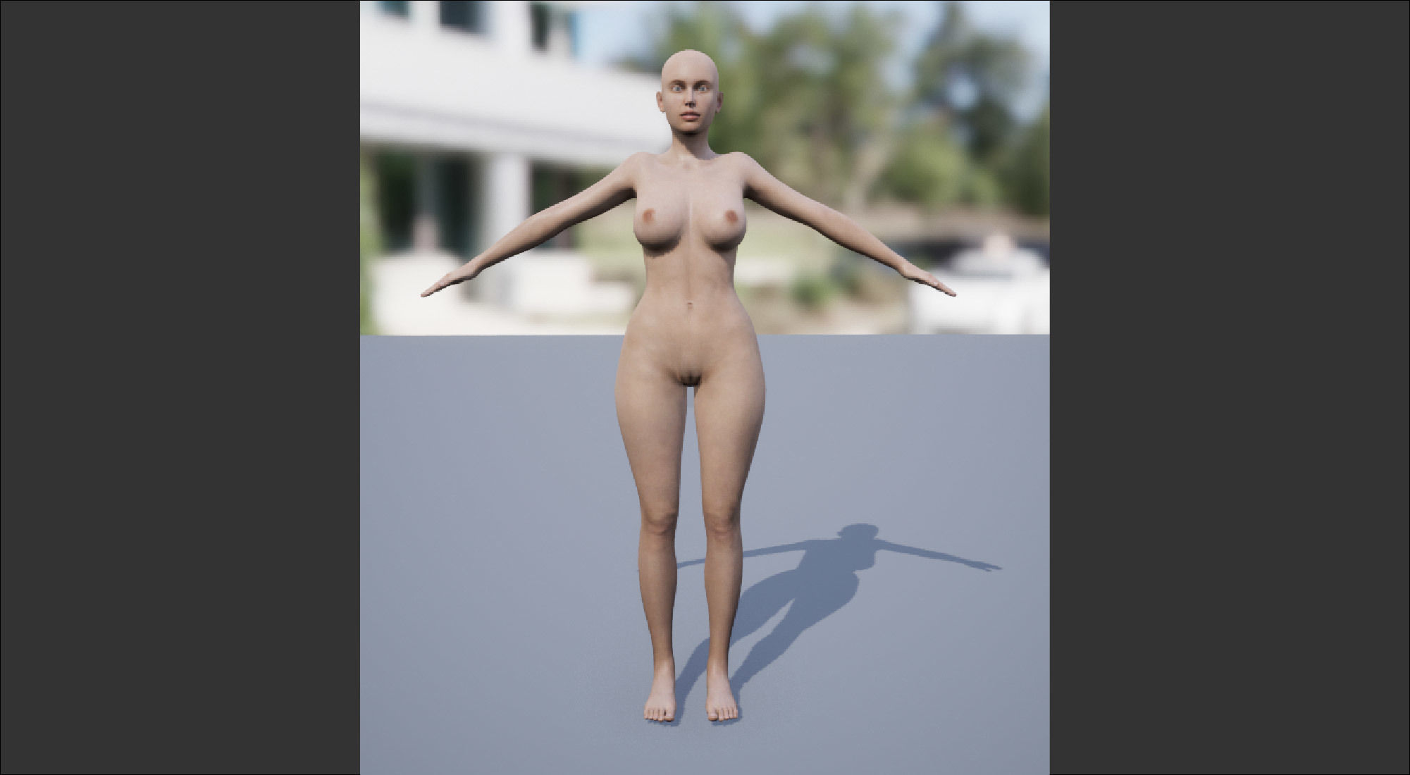 Androgenous Character Base with Morphs 3D model_4