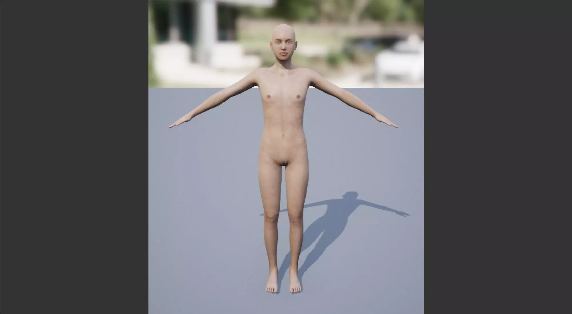 Androgenous Character Base with Morphs 3D model_0