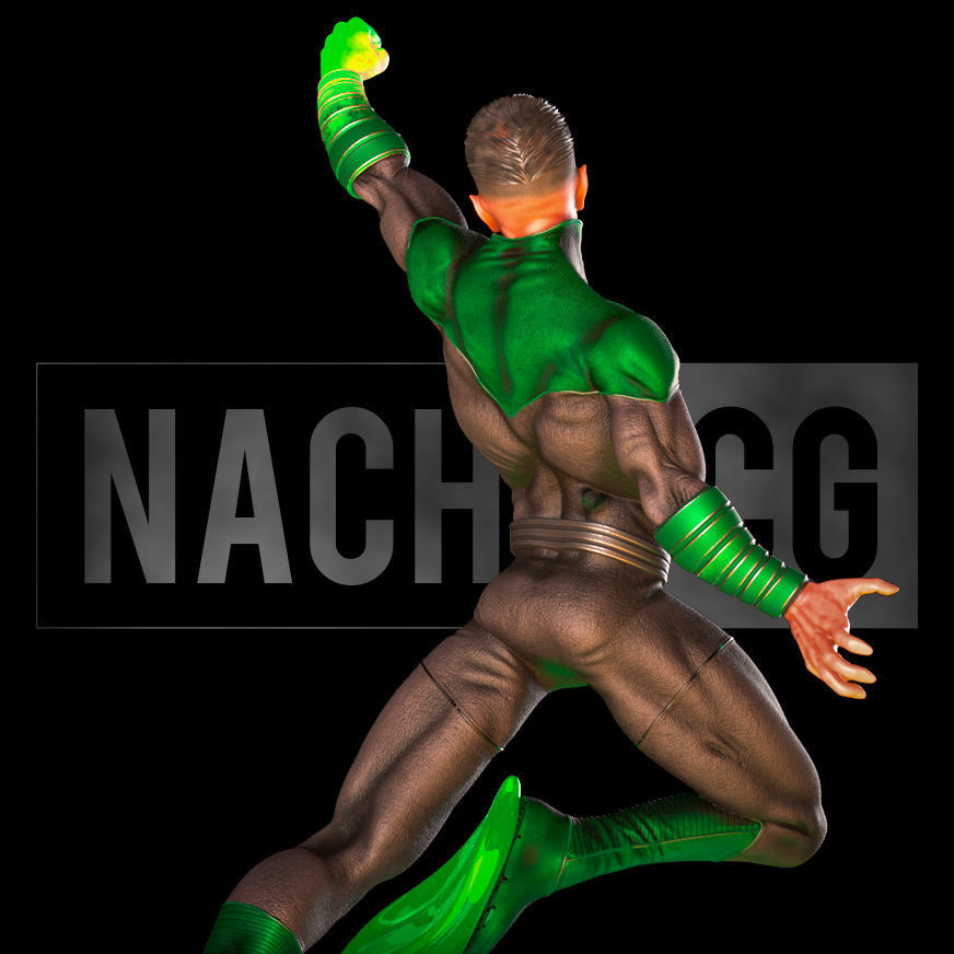 Fan Art Green Lantern Sinestro - Statue 3D print model_4