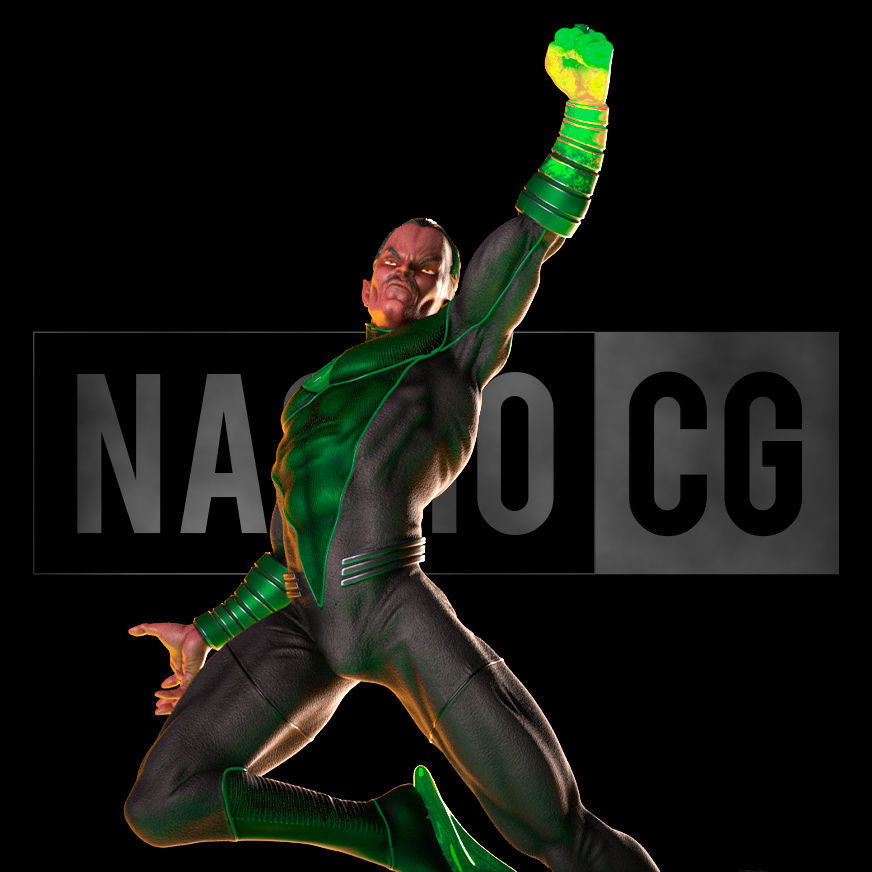 Fan Art Green Lantern Sinestro - Statue 3D print model_2