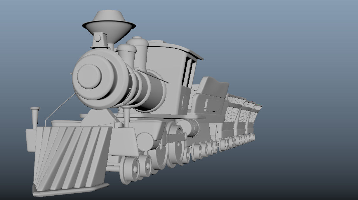 Train  Low-poly 3D model_2