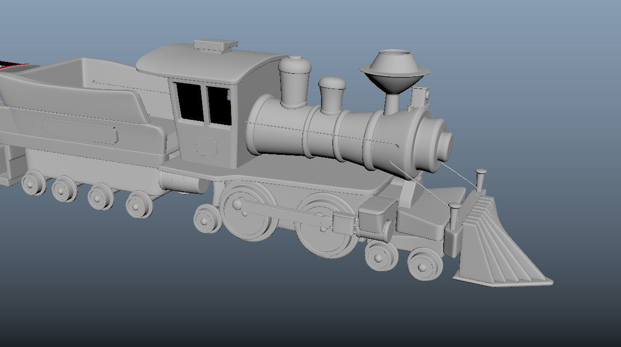 Train  Low-poly 3D model_3