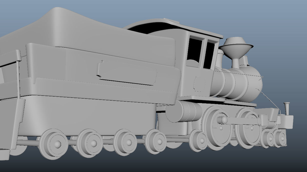 Train  Low-poly 3D model_4