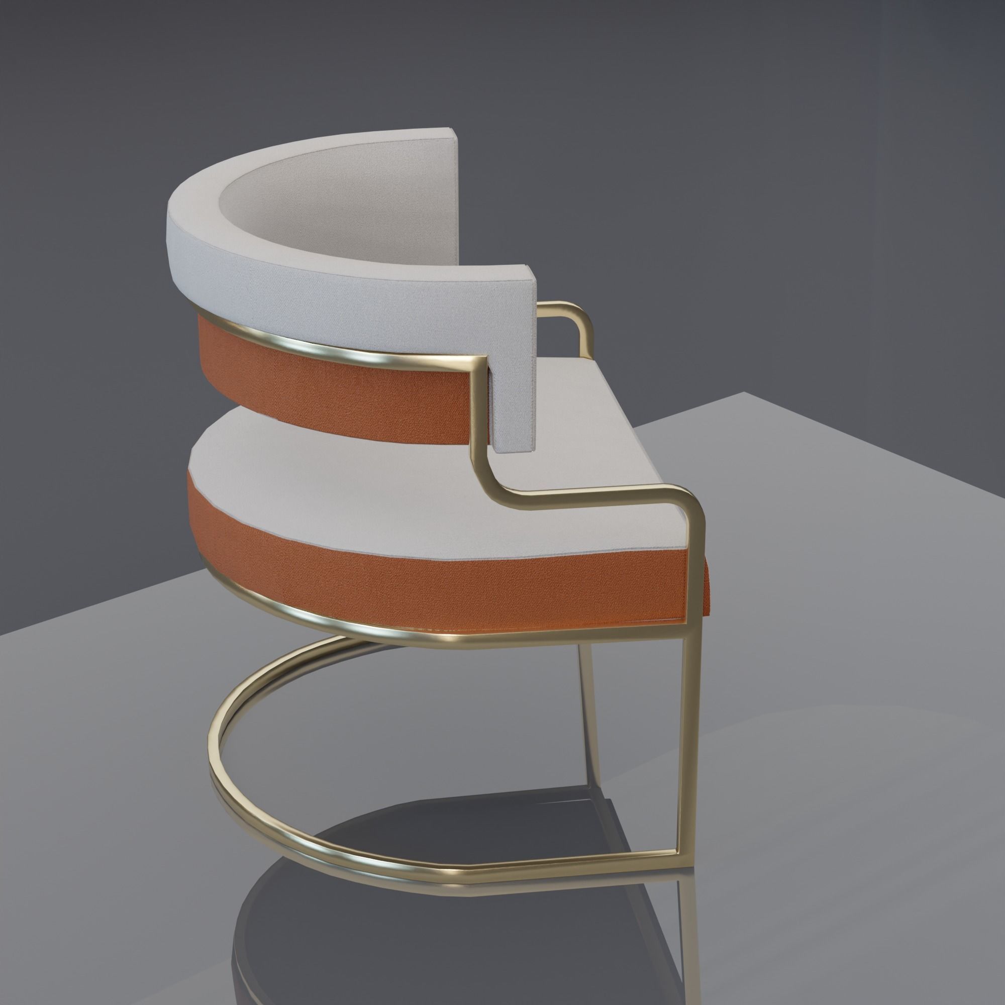 Chair Luxo Low-poly 3D model_1