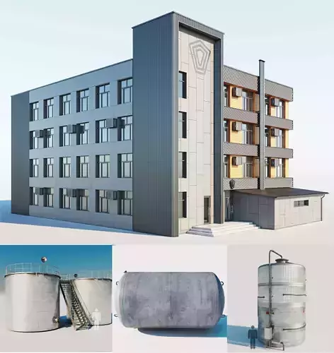Industrial building and Capacities 3D Model Collection