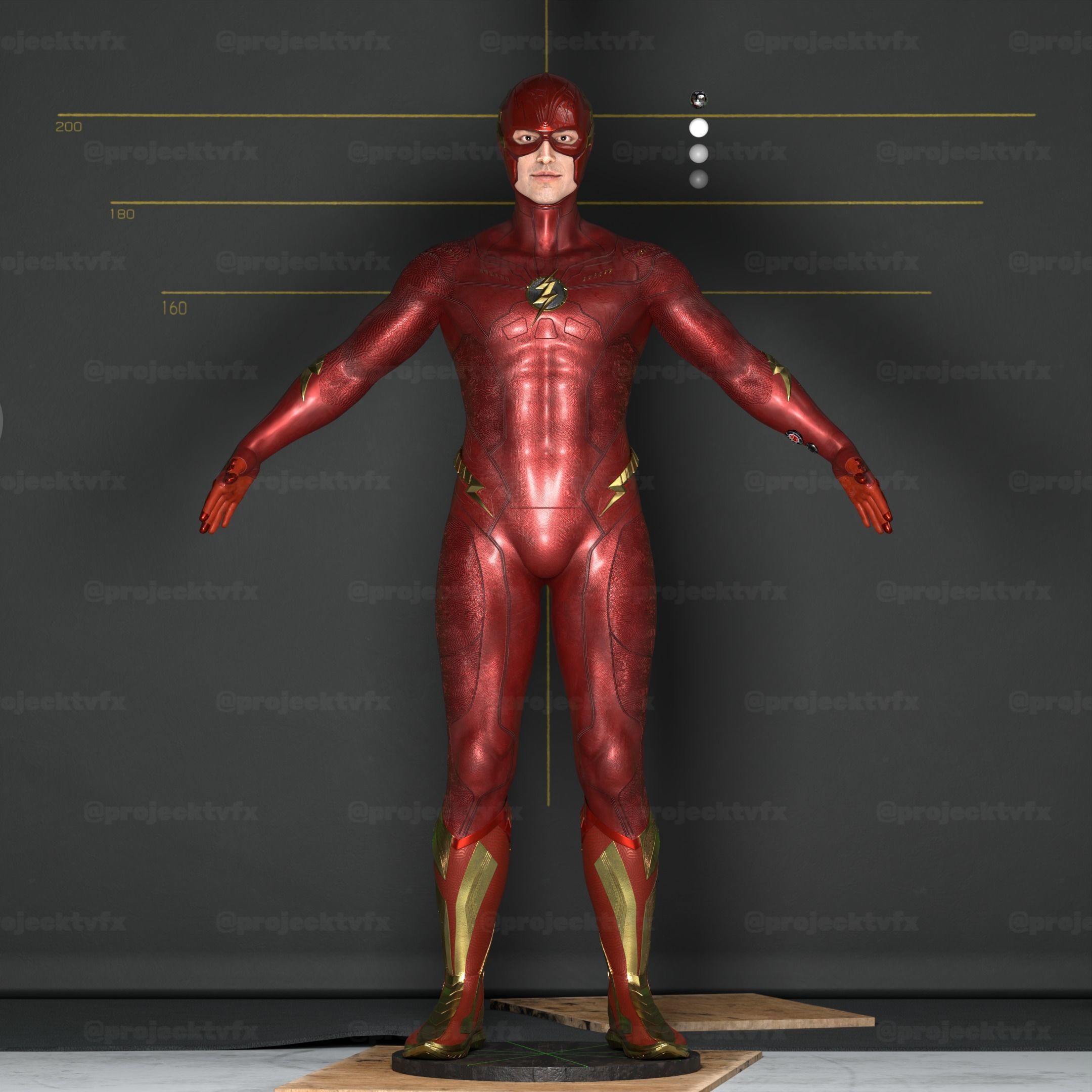  Flash 2023 Rigged 3D model Movie Accurate 3D model_1