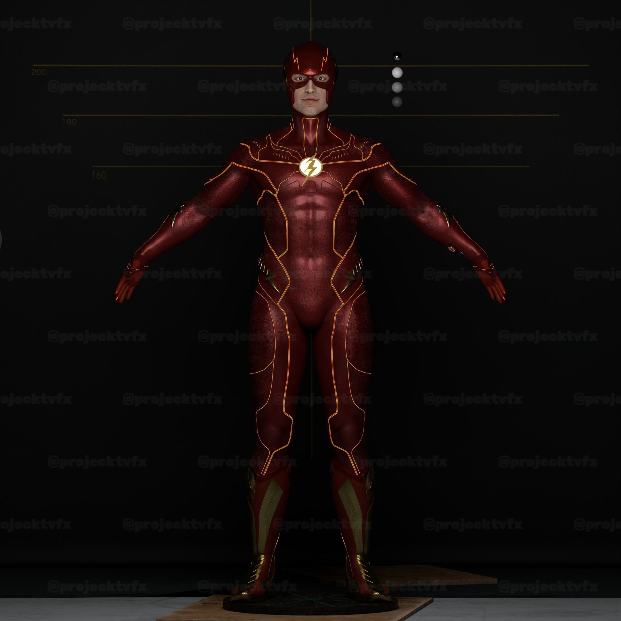  Flash 2023 Rigged 3D model Movie Accurate 3D model_2