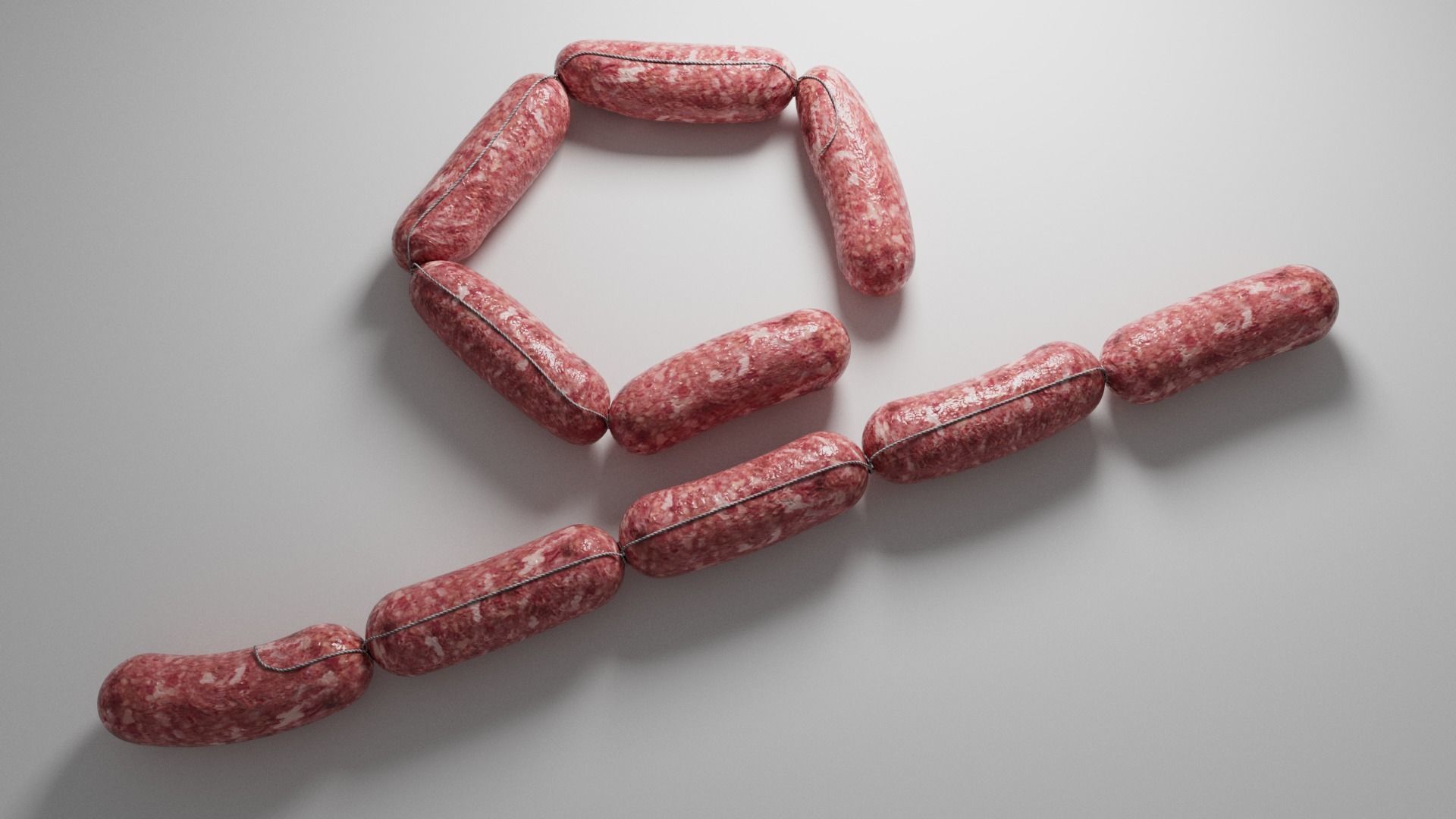 Sausage 3D model_1