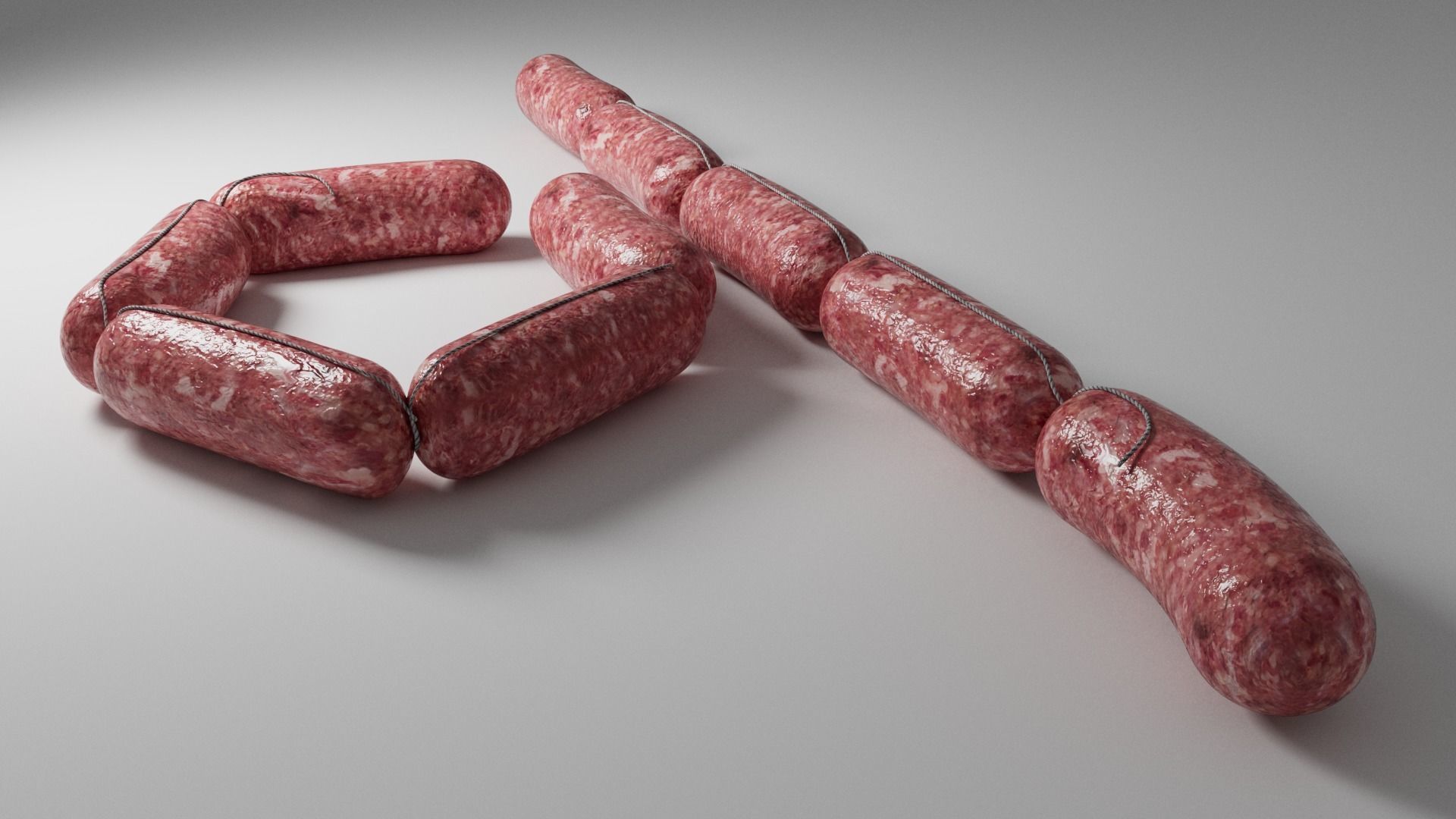 Sausage 3D model_2