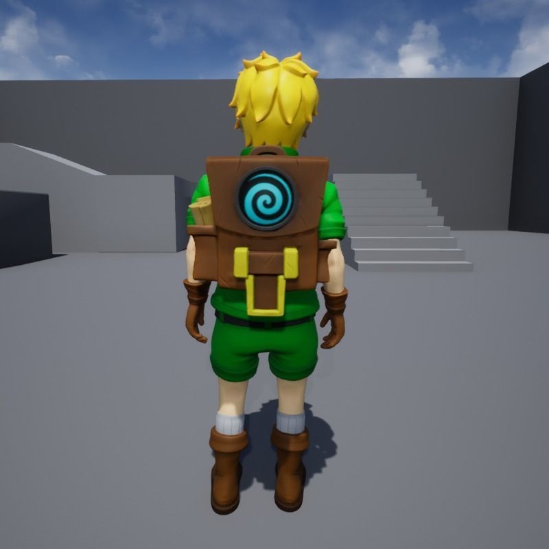 Adventurer Low-poly 3D model_8
