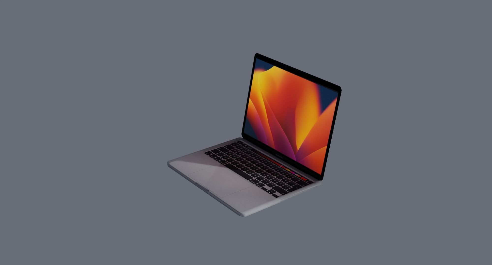 Mackbook Pro - Low Poly Model Low-poly 3D model_2