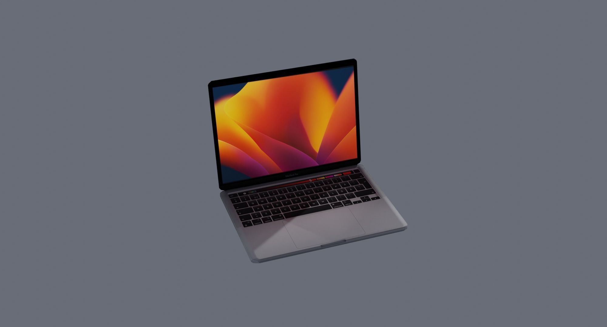 Mackbook Pro - Low Poly Model Low-poly 3D model_1