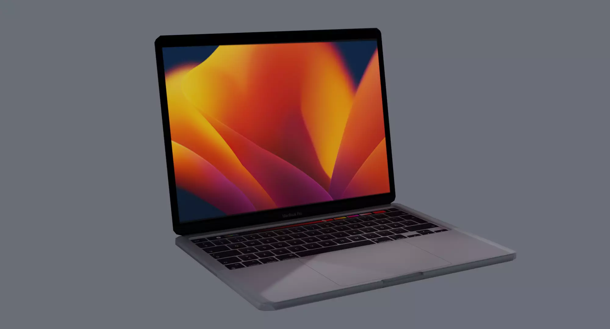 Mackbook Pro - Low Poly Model Low-poly 3D model_0