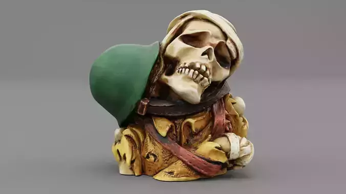 Soldier skull high-poly