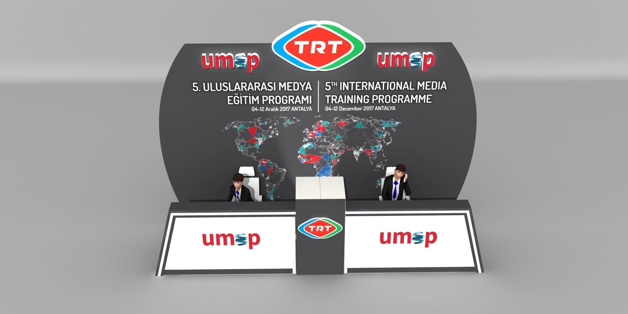 Hotel Lobby Desk 001 3D model_1