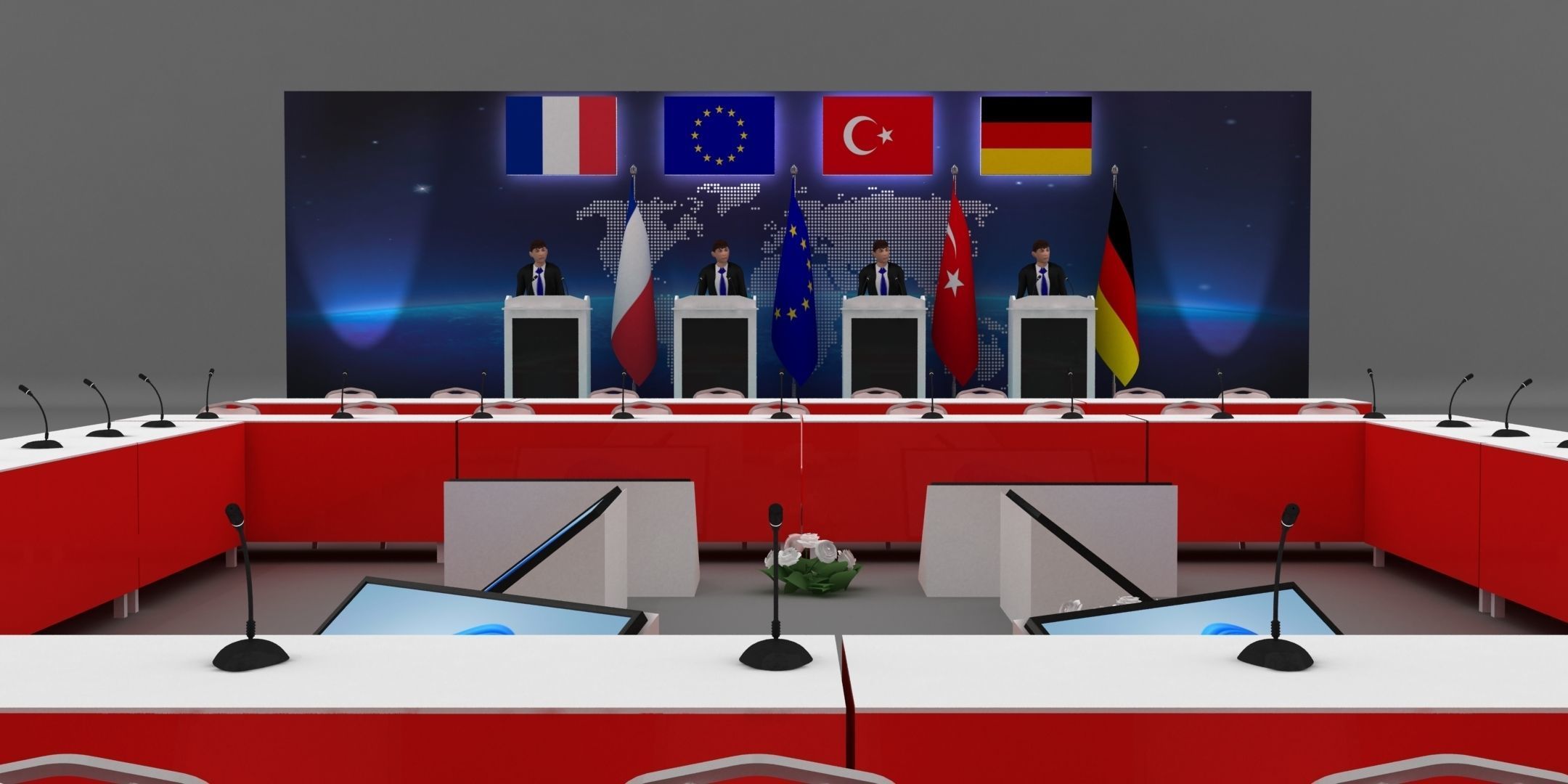 International Meeting Stage Setup 003 3D model_5