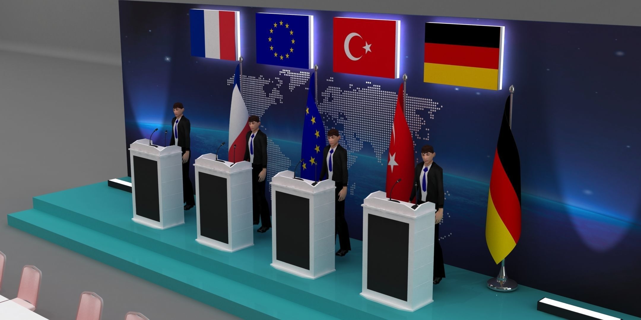 International Meeting Stage Setup 003 3D model_2