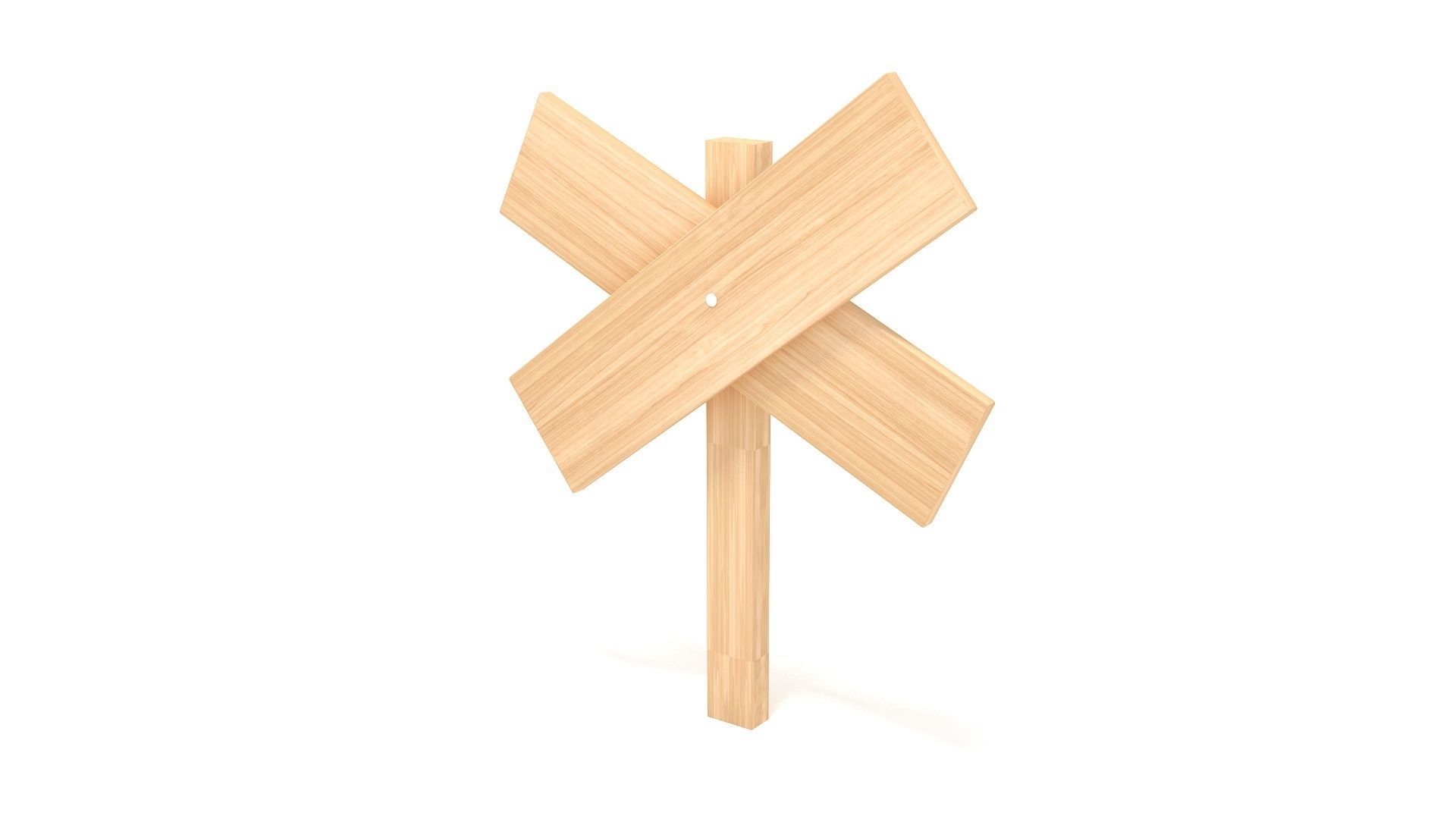 wooden signboard 3D model_4