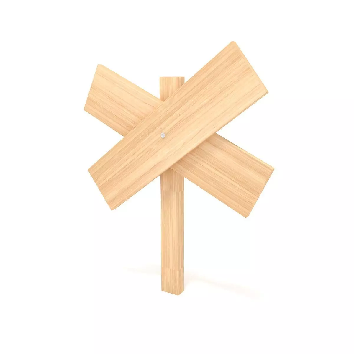 wooden signboard 3D model_0