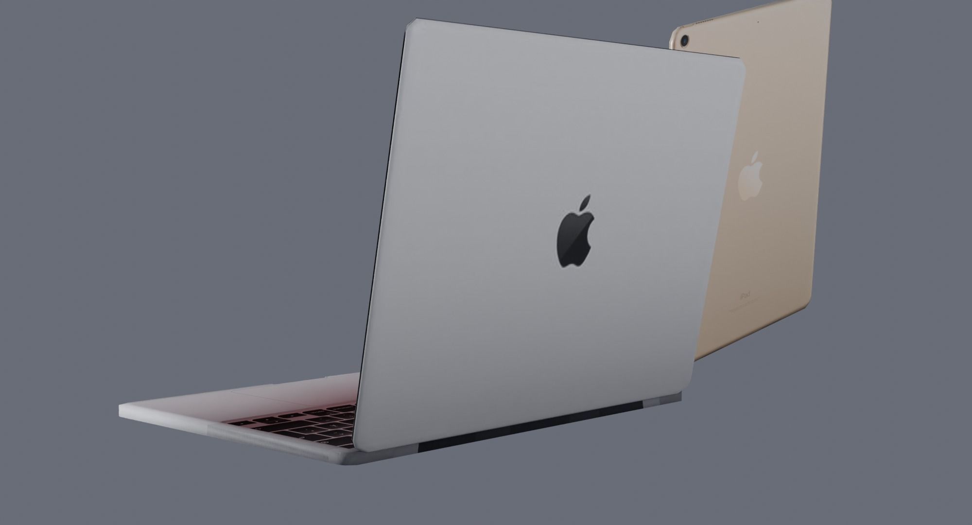 Low Poly Apple Products Iphone - Macbook - Ipad Low-poly 3D model_3