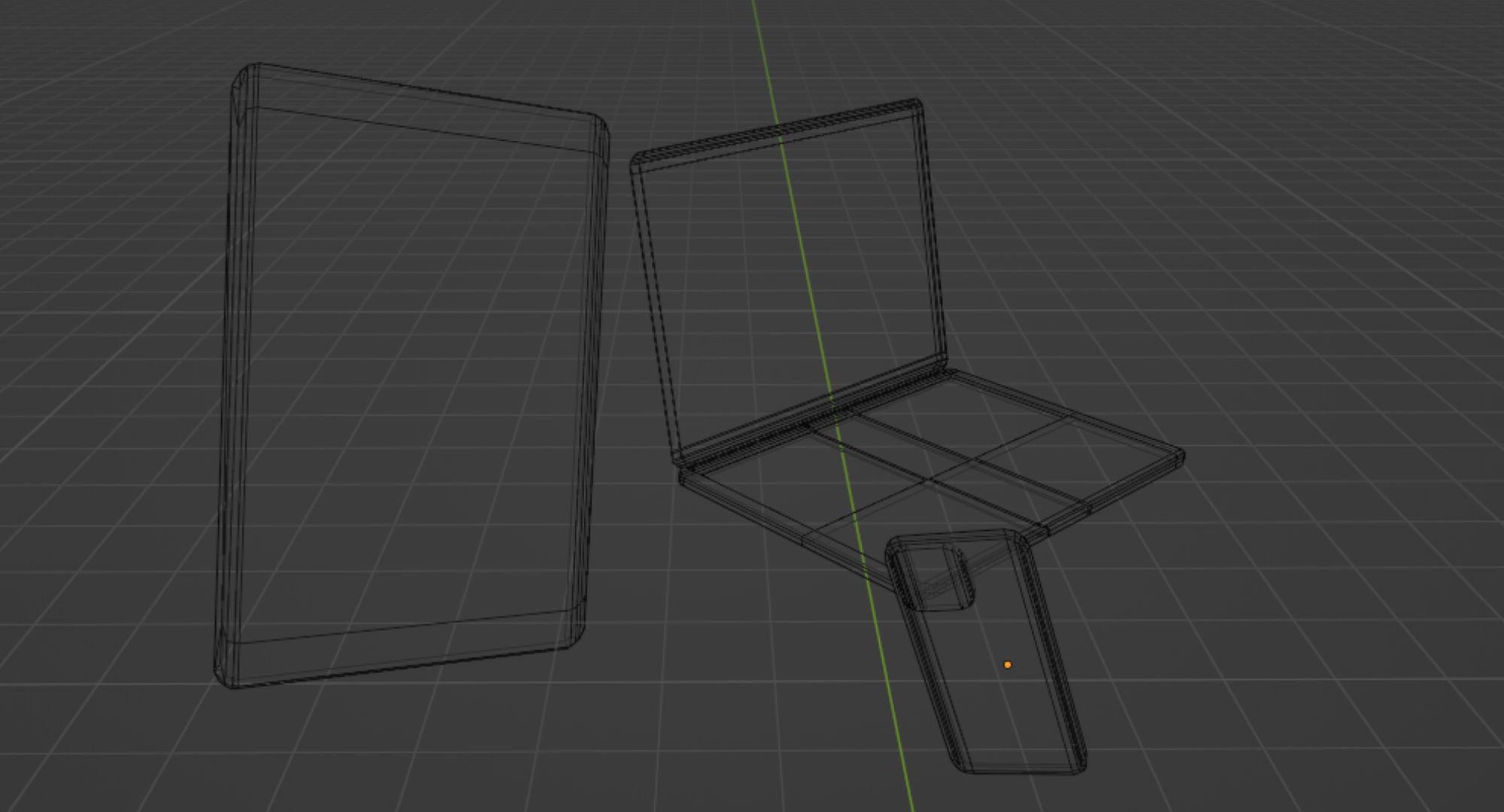 Low Poly Apple Products Iphone - Macbook - Ipad Low-poly 3D model_9