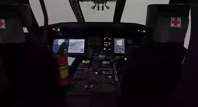 Black Hawk UH-60 Cockpit