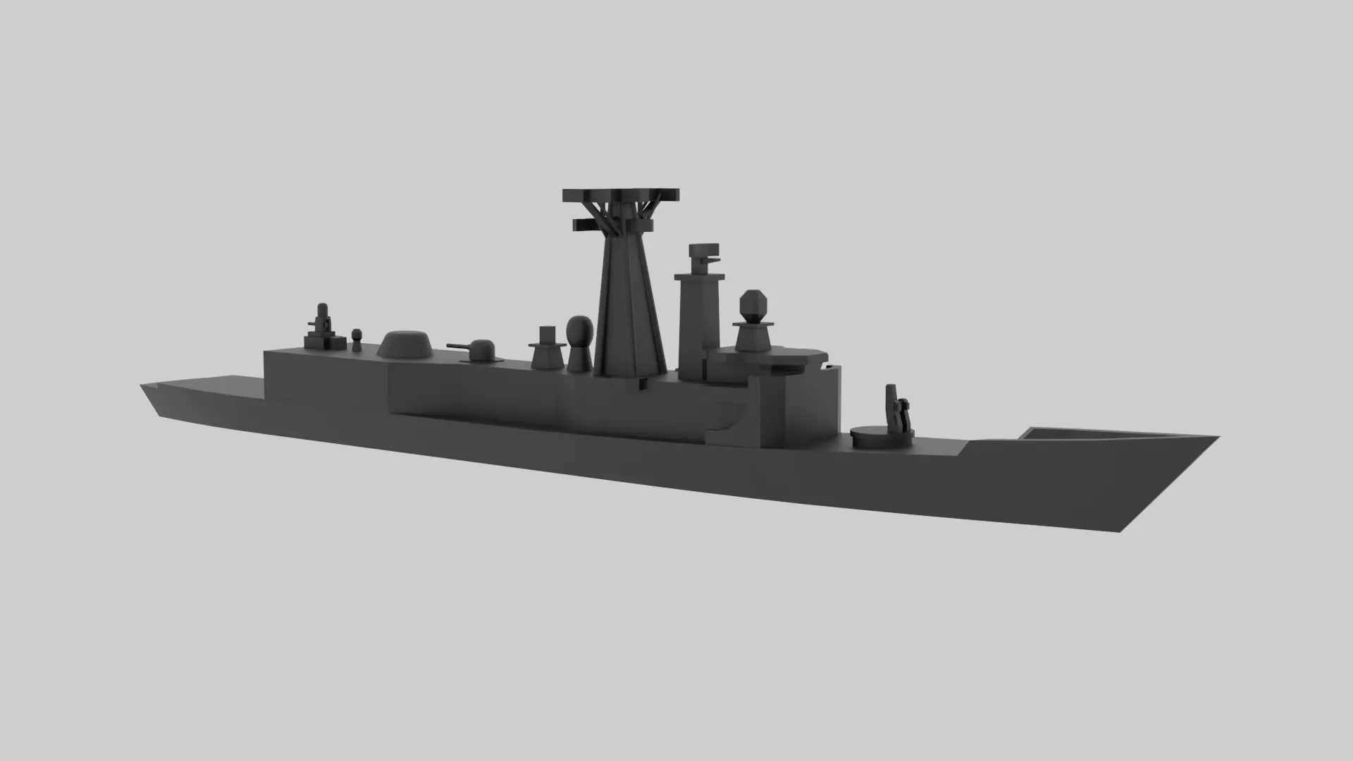 USS McClusky - Model for small scale printing Free 3D print model