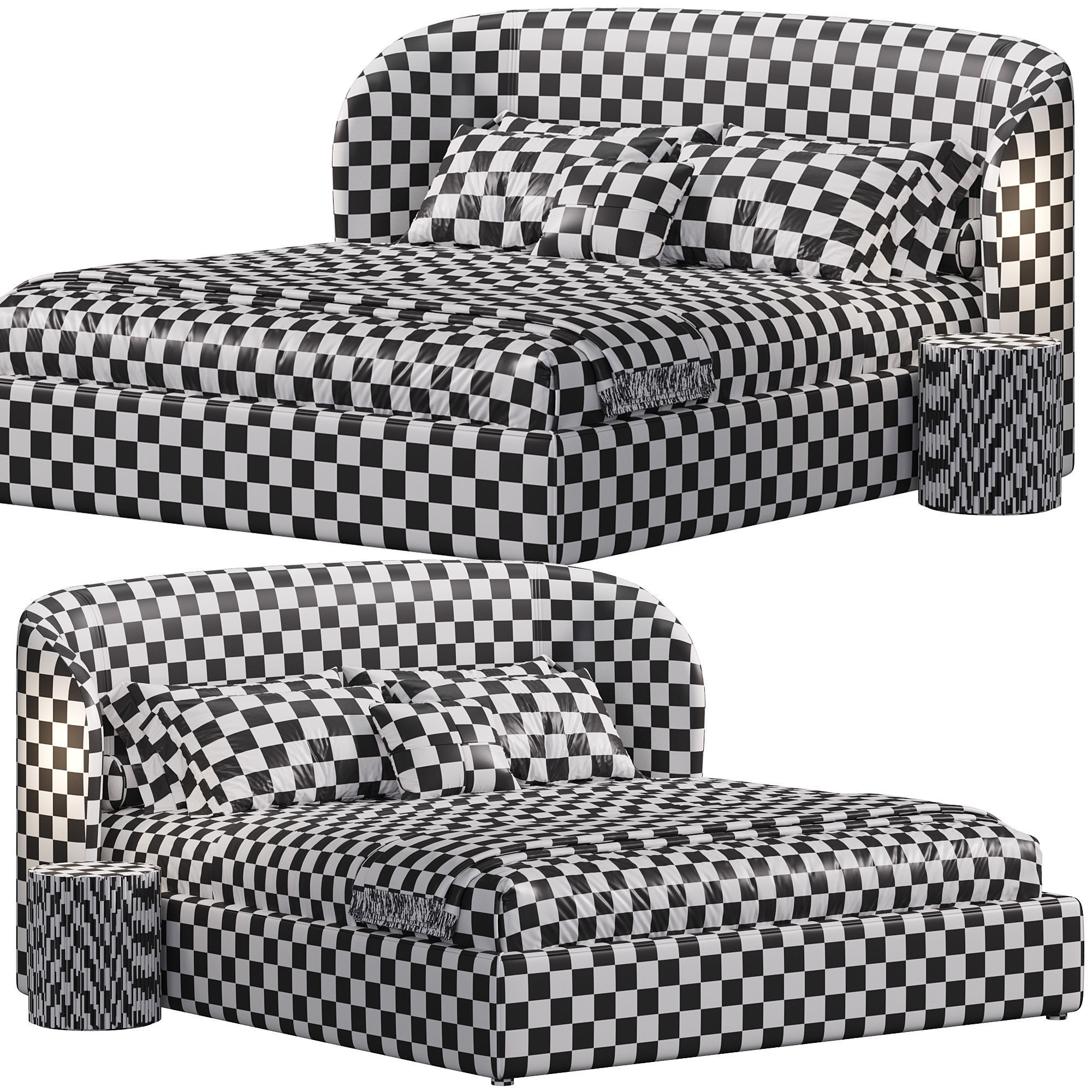 Fortune bed by Stylich club 3D model_6