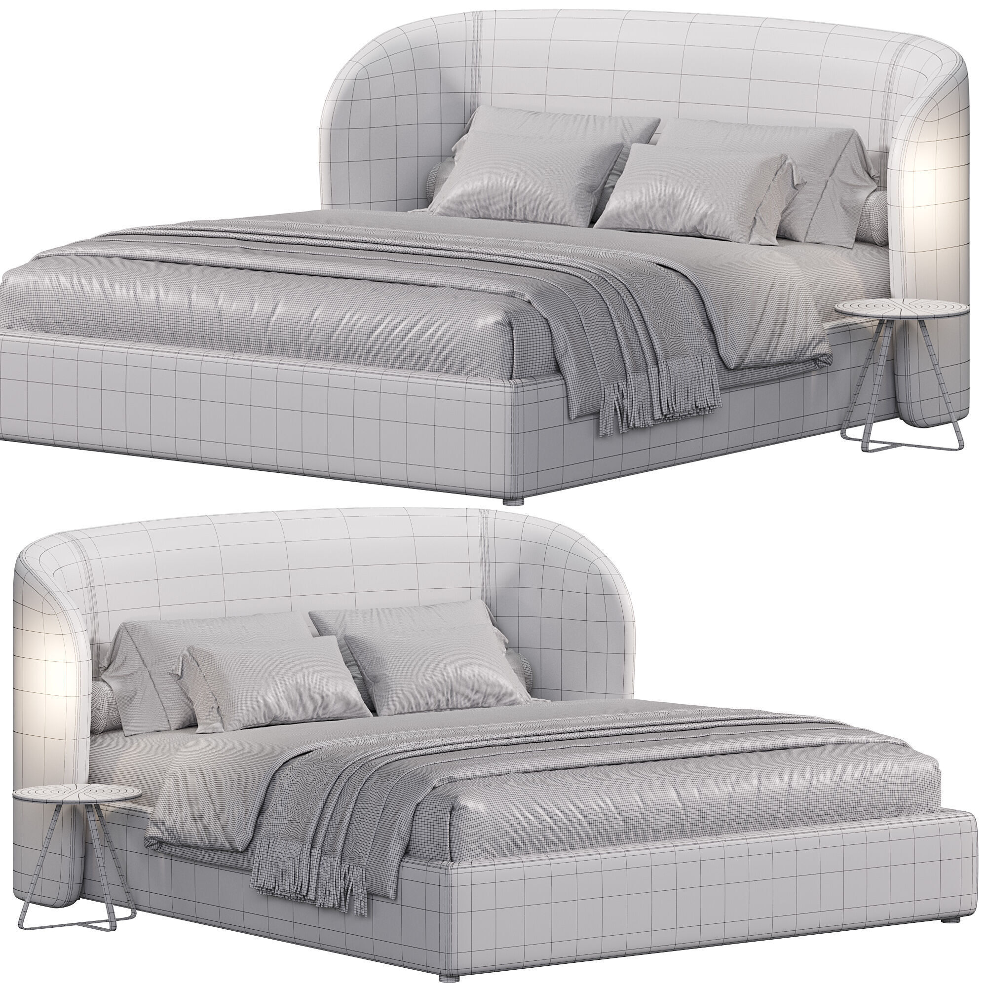 Fortune bed by Stylich club 3D model_7