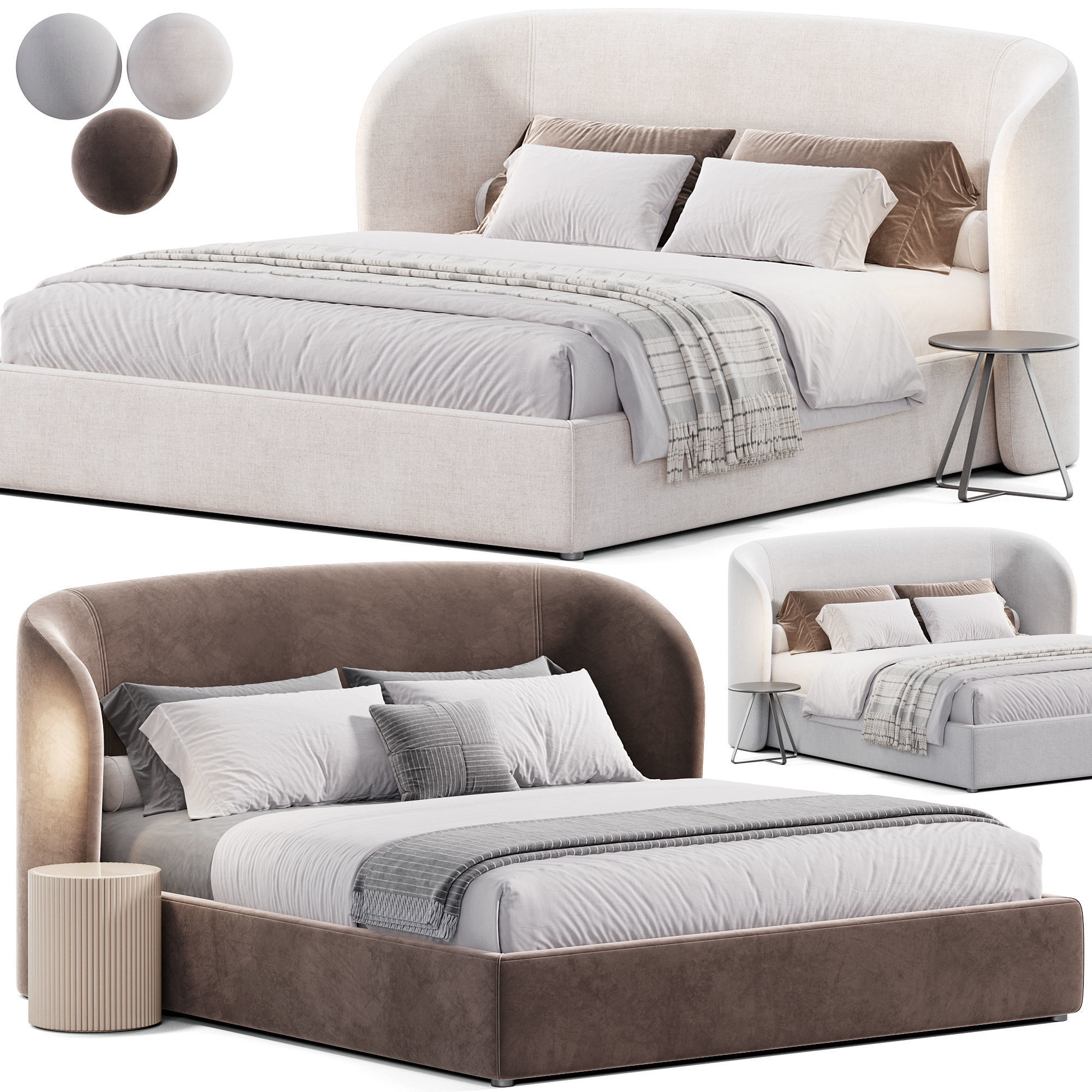 Fortune bed by Stylich club 3D model_1