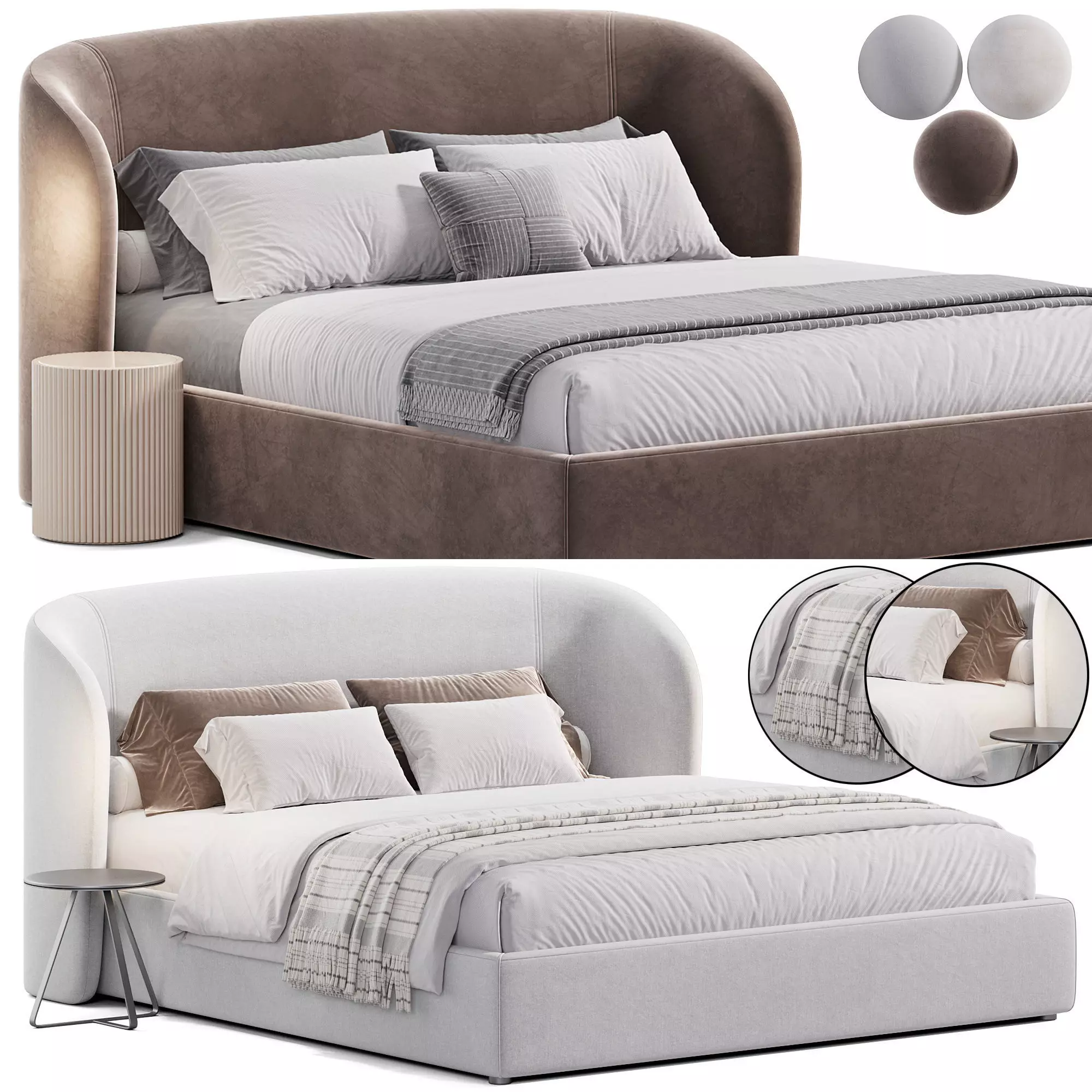 Fortune bed by Stylich club 3D model_0